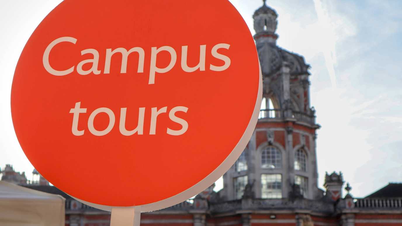 Campus tours sign