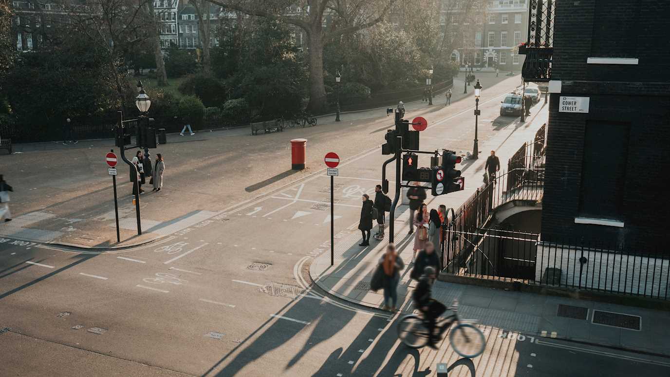 View across Bedford Square. 