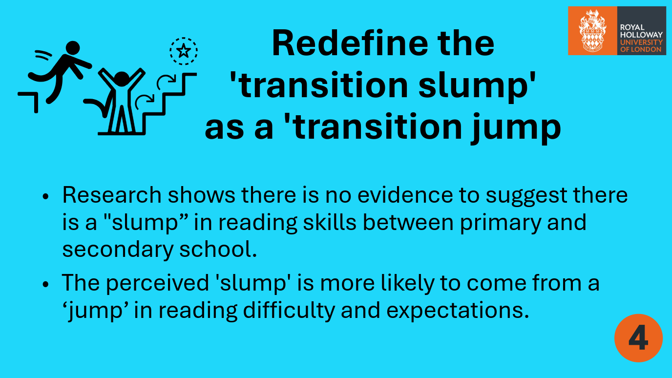 Five lessons for every school infographic Lesson 4 - Redefine the 'transition slump' as a 'transition jump' 