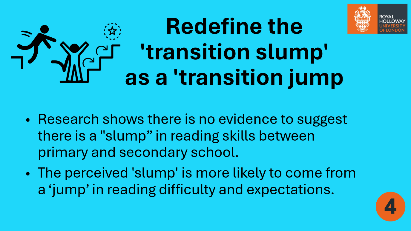 Five lessons for every school infographic Lesson 4 - Redefine the 'transition slump' as a 'transition jump' 