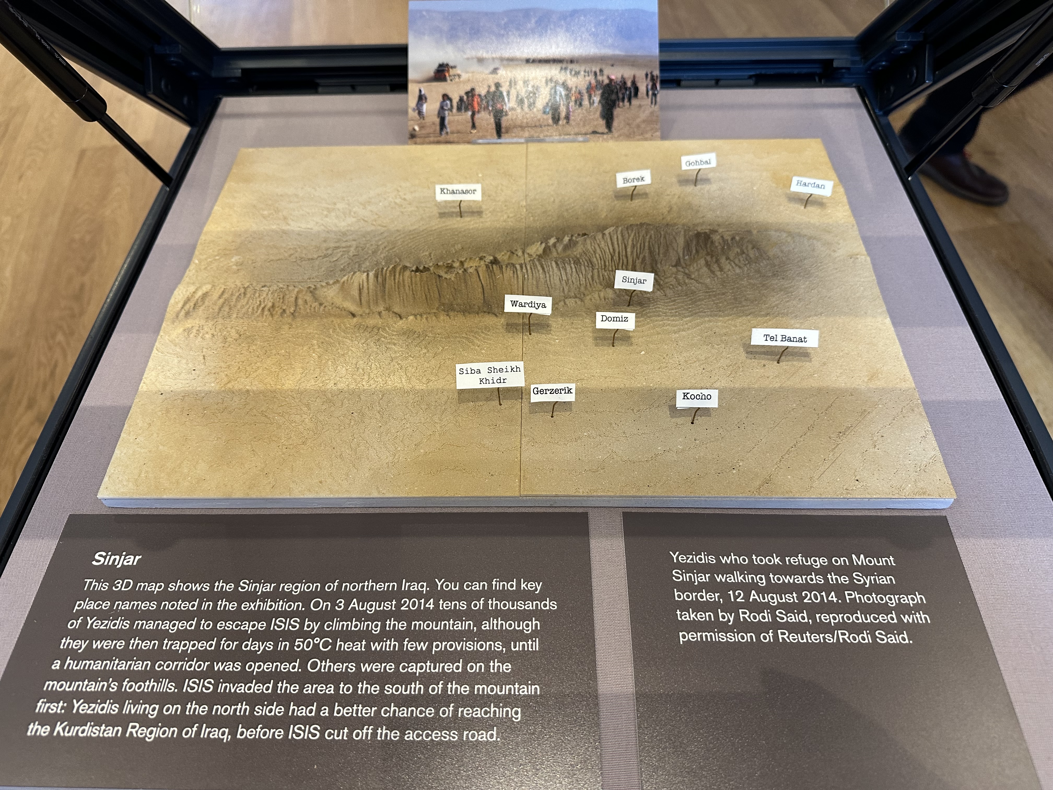 Example of a map showing the Sinjar region of Iraq, where many Yezidis escaped ISIS 