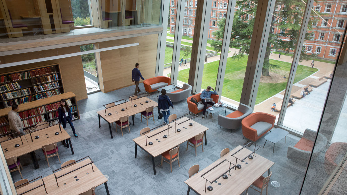  Silent study area in the library in the Davison Building